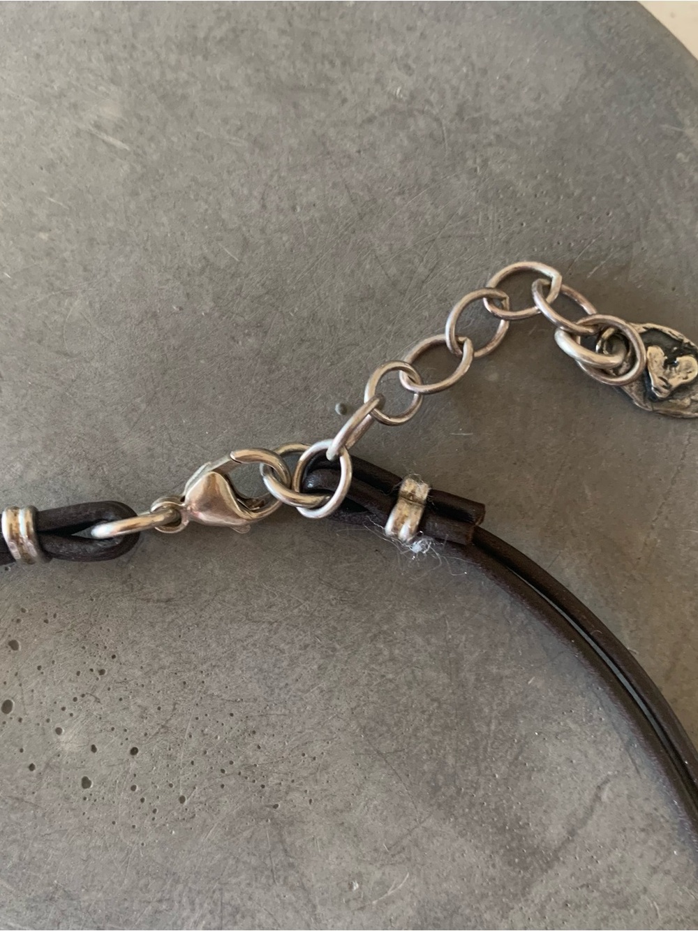 Island Cowgirl Artisan Sun/“Live In The Light” Necklace on Leather Cord - Picture 7 of 8